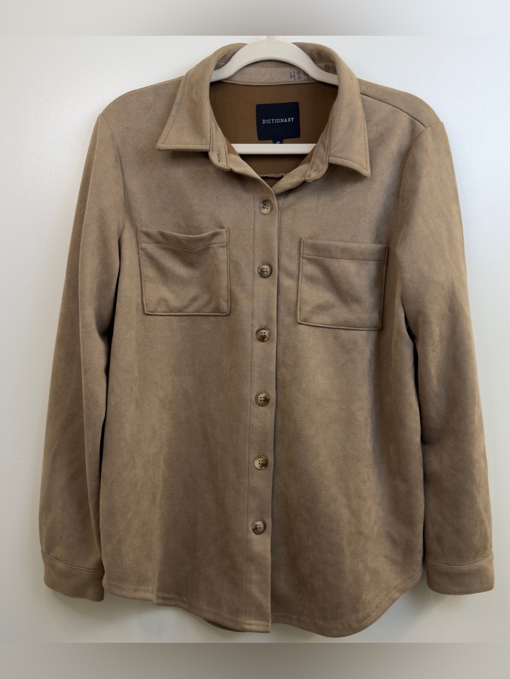 Dictionary Taupe Suede Utility Jacket